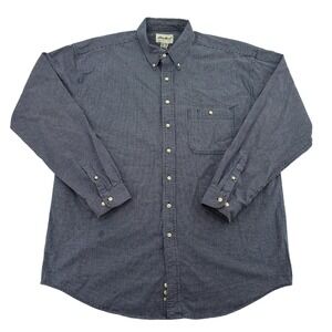 Eddie Bauer Mens Tall Ultra Long Gingham Button Down Long Sleeve Warm Shirt XXL